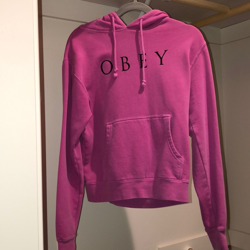 Pink Obey Hoodie
